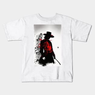 The Red, White and Black Samurai: A Tale of Honor and Duty in Feudal Japan Kids T-Shirt